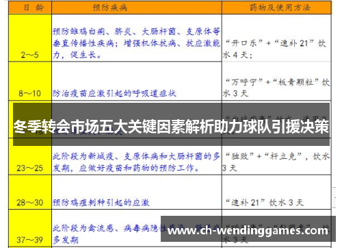 冬季转会市场五大关键因素解析助力球队引援决策