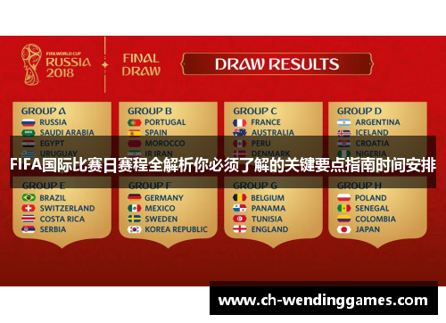FIFA国际比赛日赛程全解析你必须了解的关键要点指南时间安排